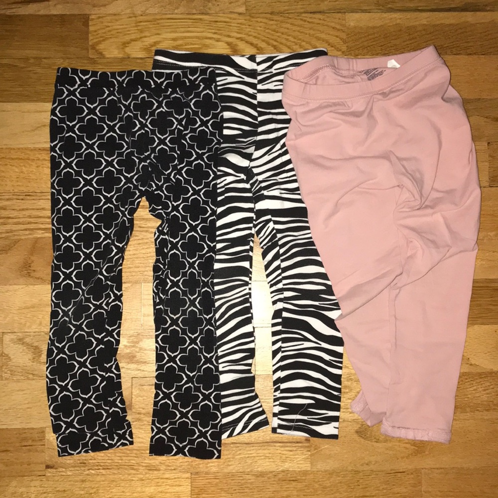 Lot of 3 leggings size 4T, xs 4-5, and 4